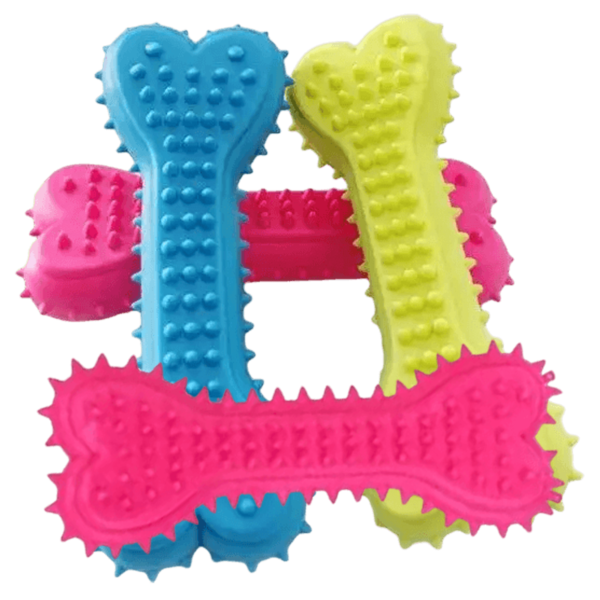 Spike Bone Rubber Toy for Dog