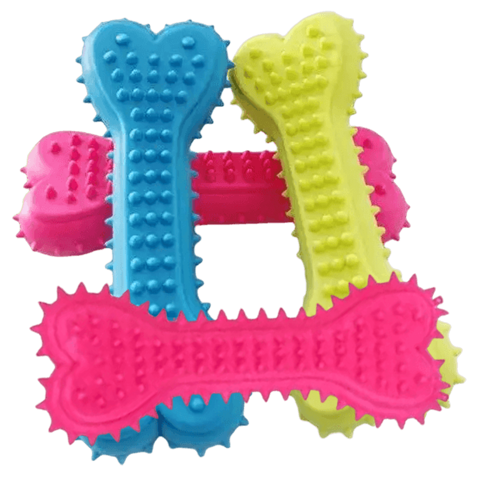 Spike Bone Rubber Toy for Dog