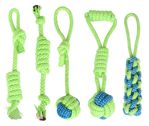 Tug Rope Toys for Pet in Different Shapes - 9 Pcs - Image 6