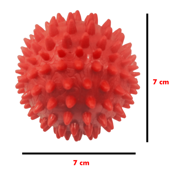 Hard Rubber Spike Ball for Dog Teeth Cleaning, Gums Massage, Fetch Games, Durable and Bouncy Toy for Aggressive Chewers - Image 3