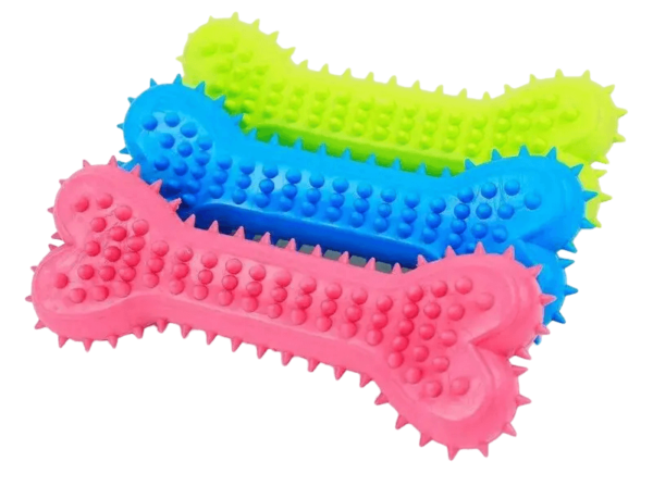 Spike Bone Rubber Toy for Dog