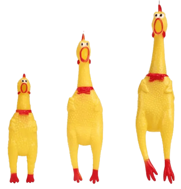 Squeaky Rubber Chicken Shaped Toy with Screaming Sound for Pet - Image 2