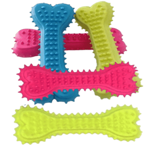 Spike Bone Rubber Toy for Dog